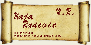 Maja Radević vizit kartica